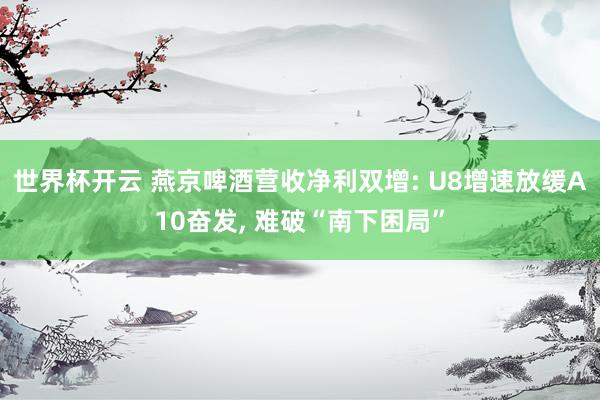 世界杯开云 燕京啤酒营收净利双增: U8增速放缓A10奋发， 难破“南下困局”