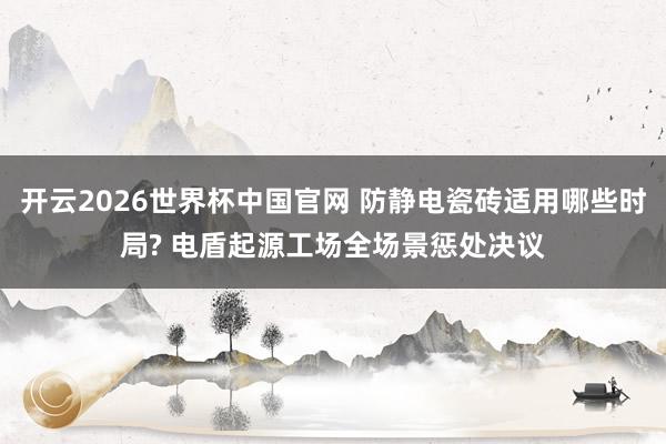 开云2026世界杯中国官网 防静电瓷砖适用哪些时局? 电盾起源工场全场景惩处决议