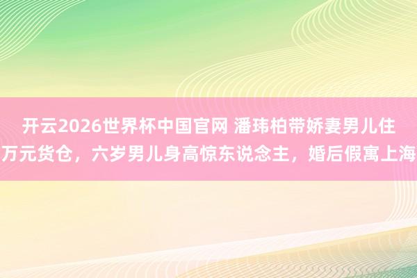 开云2026世界杯中国官网 潘玮柏带娇妻男儿住万元货仓，六岁男儿身高惊东说念主，婚后假寓上海