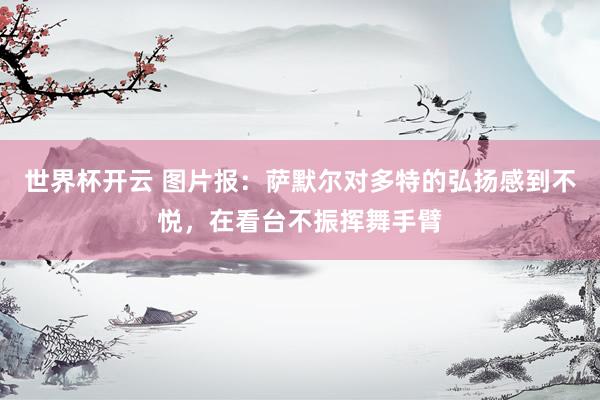 世界杯开云 图片报：萨默尔对多特的弘扬感到不悦，在看台不振挥舞手臂
